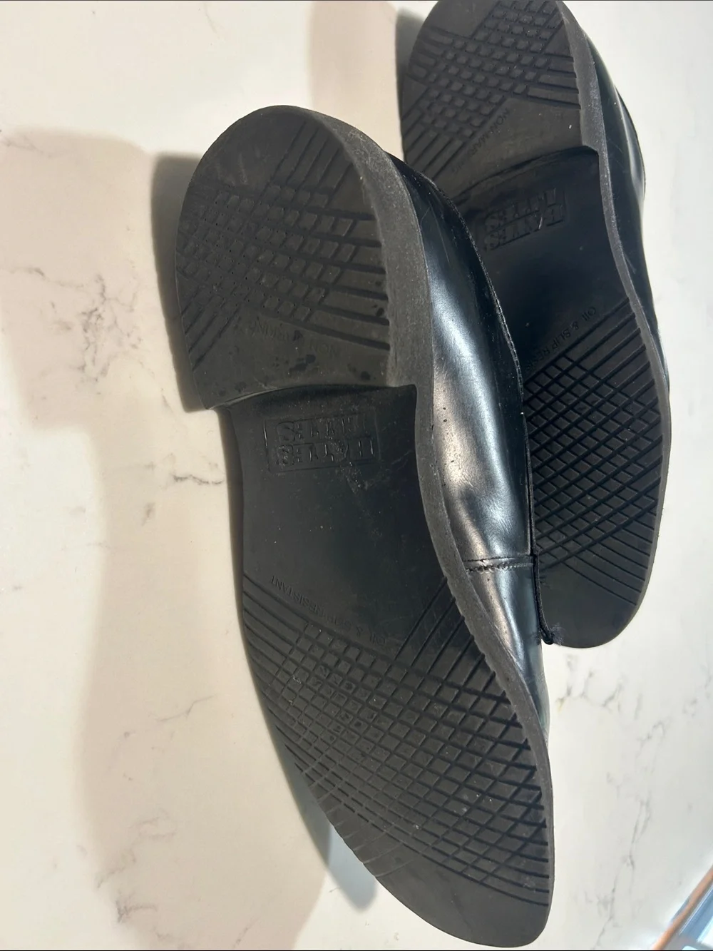 Bates Black Leather Lace-Up Derbys